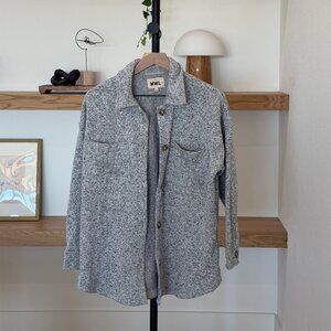 Madewell (Re)sourced Sweater Fleece Shirt-Jacket - Heather Grey - S